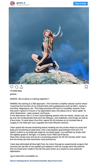 Illustration for article titled Grimes Says She Got Surgery to 'Block Out' Blue Light (and Haters)